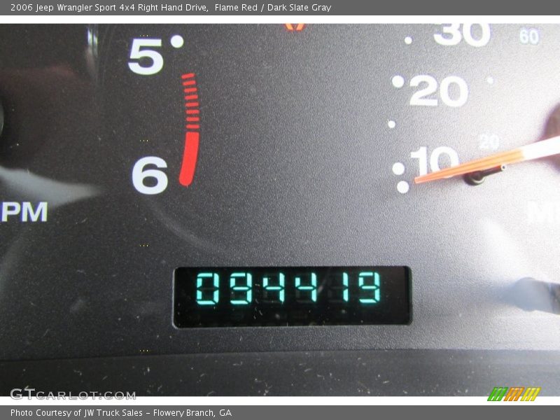 Flame Red / Dark Slate Gray 2006 Jeep Wrangler Sport 4x4 Right Hand Drive