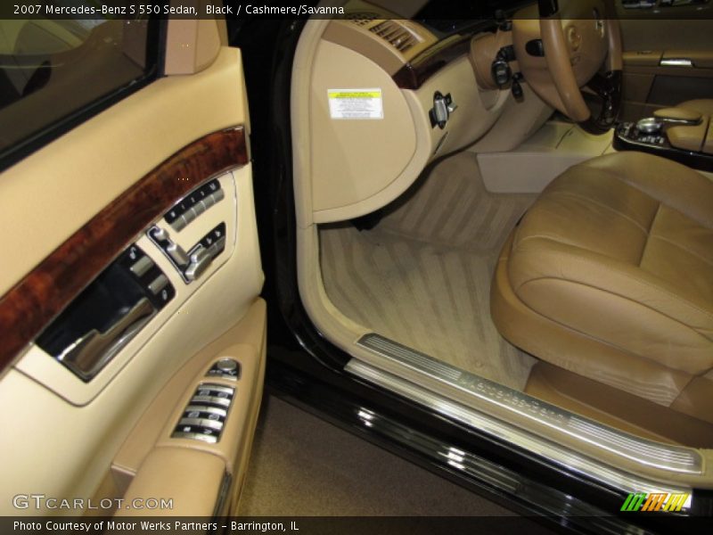 Black / Cashmere/Savanna 2007 Mercedes-Benz S 550 Sedan