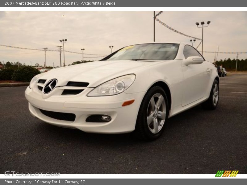 Arctic White / Beige 2007 Mercedes-Benz SLK 280 Roadster