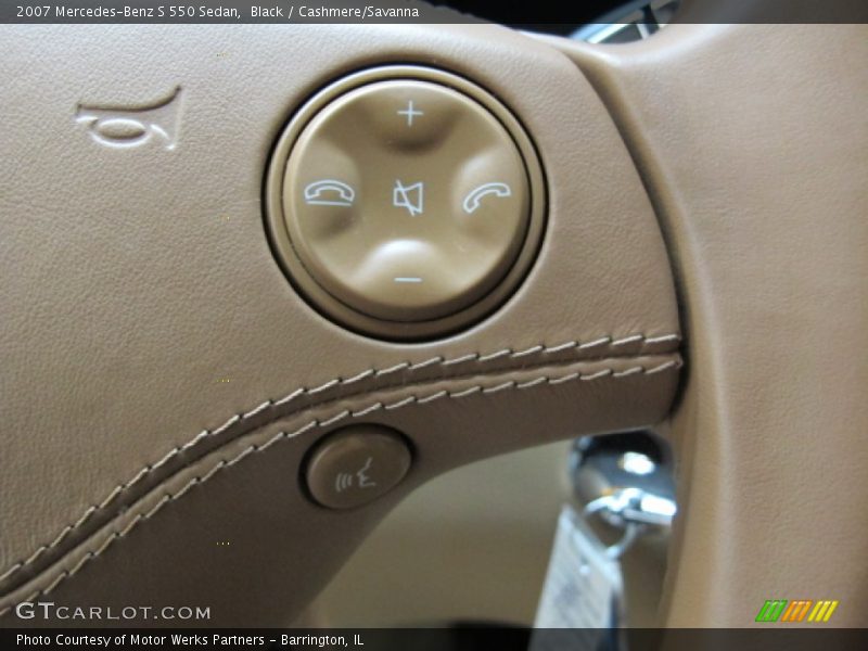 Black / Cashmere/Savanna 2007 Mercedes-Benz S 550 Sedan