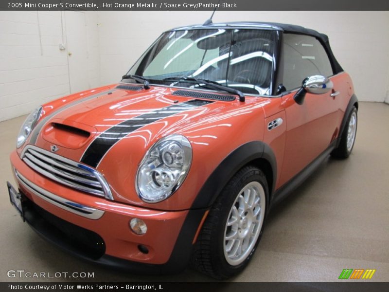 Hot Orange Metallic / Space Grey/Panther Black 2005 Mini Cooper S Convertible