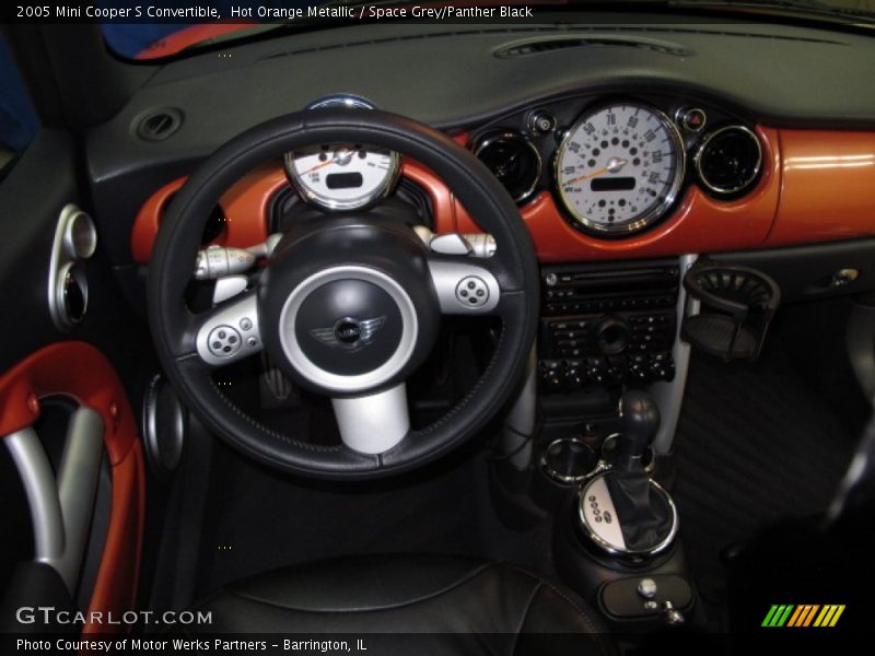 Hot Orange Metallic / Space Grey/Panther Black 2005 Mini Cooper S Convertible