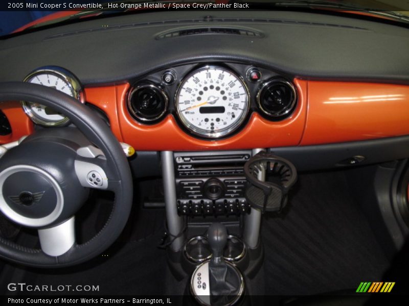 Hot Orange Metallic / Space Grey/Panther Black 2005 Mini Cooper S Convertible