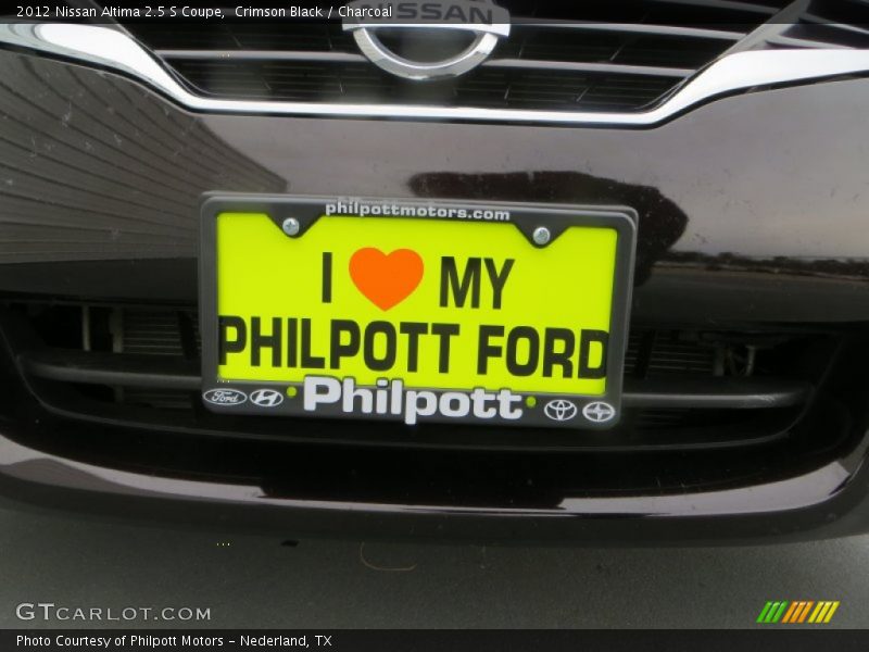 Crimson Black / Charcoal 2012 Nissan Altima 2.5 S Coupe