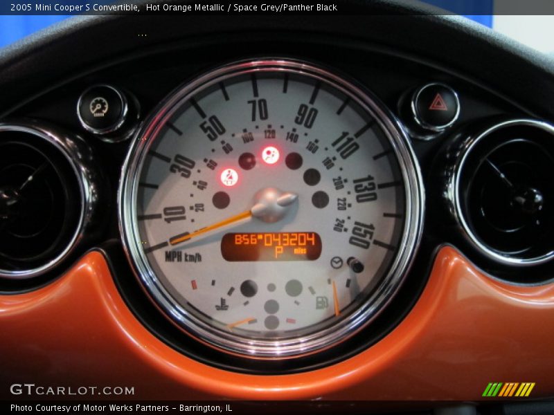 Hot Orange Metallic / Space Grey/Panther Black 2005 Mini Cooper S Convertible