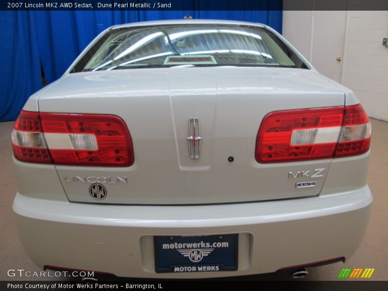 Dune Pearl Metallic / Sand 2007 Lincoln MKZ AWD Sedan