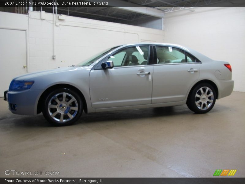 Dune Pearl Metallic / Sand 2007 Lincoln MKZ AWD Sedan