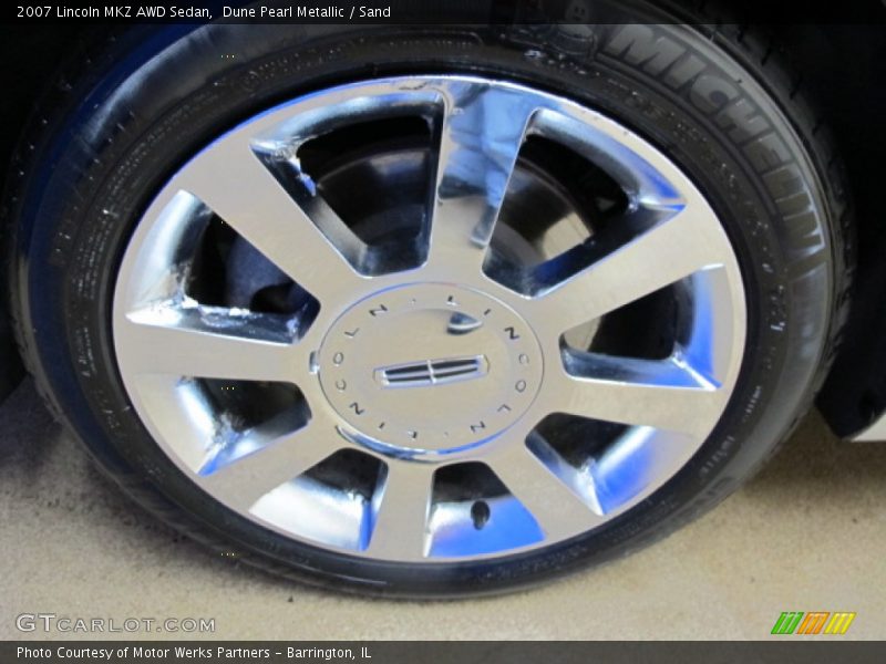 Dune Pearl Metallic / Sand 2007 Lincoln MKZ AWD Sedan