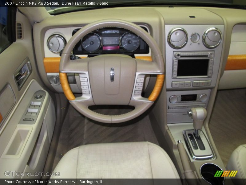 Dune Pearl Metallic / Sand 2007 Lincoln MKZ AWD Sedan
