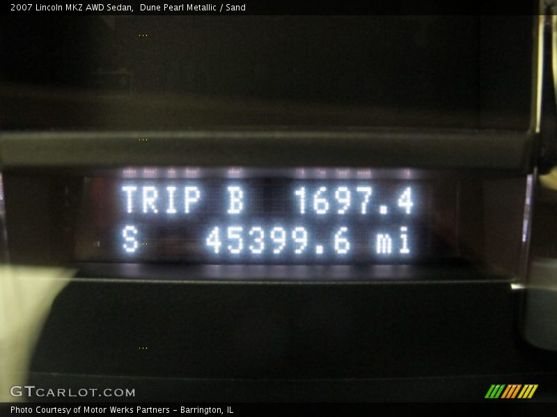 Dune Pearl Metallic / Sand 2007 Lincoln MKZ AWD Sedan