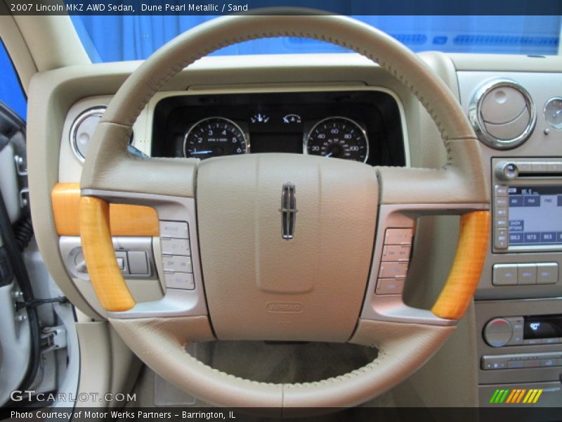 Dune Pearl Metallic / Sand 2007 Lincoln MKZ AWD Sedan