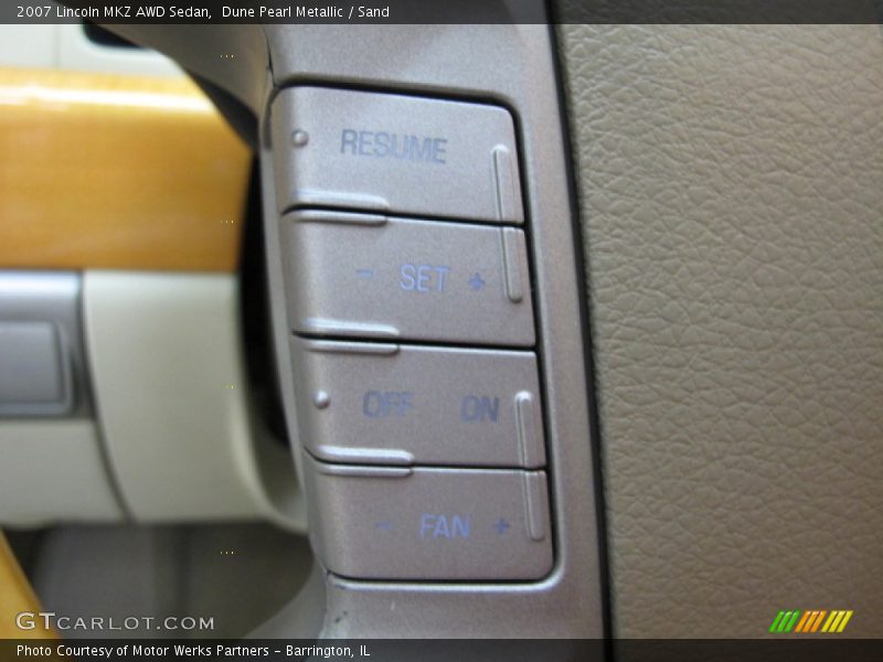 Dune Pearl Metallic / Sand 2007 Lincoln MKZ AWD Sedan