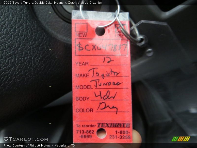 Magnetic Gray Metallic / Graphite 2012 Toyota Tundra Double Cab