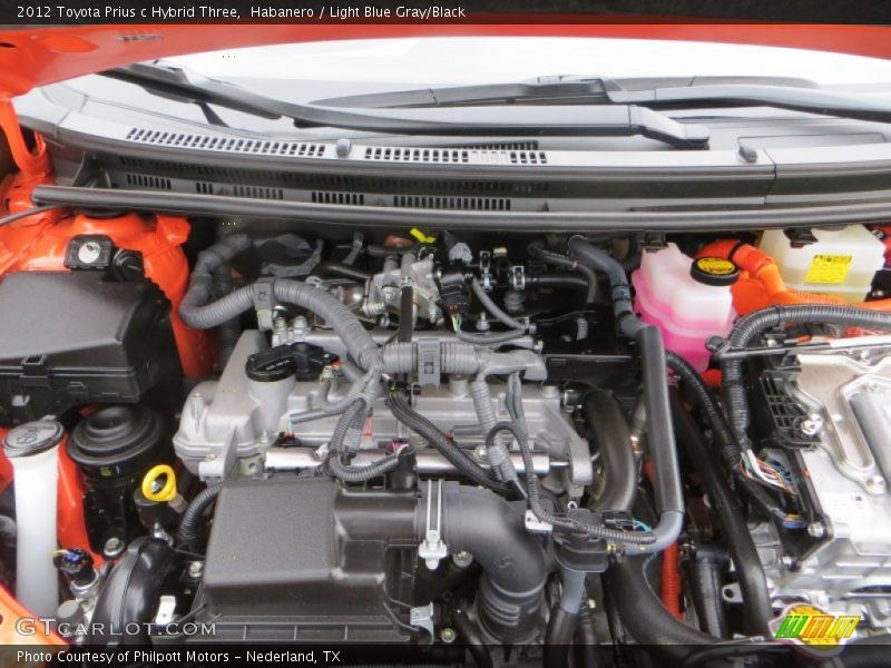 Habanero / Light Blue Gray/Black 2012 Toyota Prius c Hybrid Three