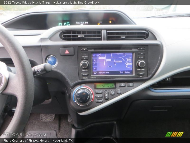 Habanero / Light Blue Gray/Black 2012 Toyota Prius c Hybrid Three