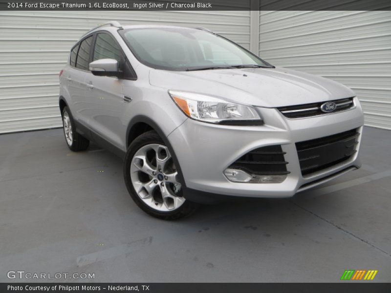 Ingot Silver / Charcoal Black 2014 Ford Escape Titanium 1.6L EcoBoost