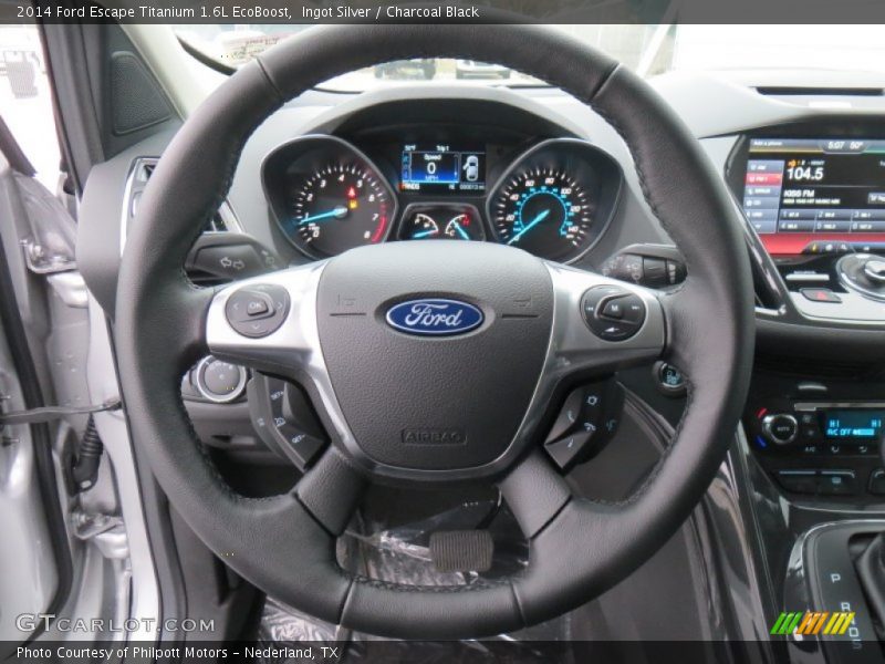 Ingot Silver / Charcoal Black 2014 Ford Escape Titanium 1.6L EcoBoost