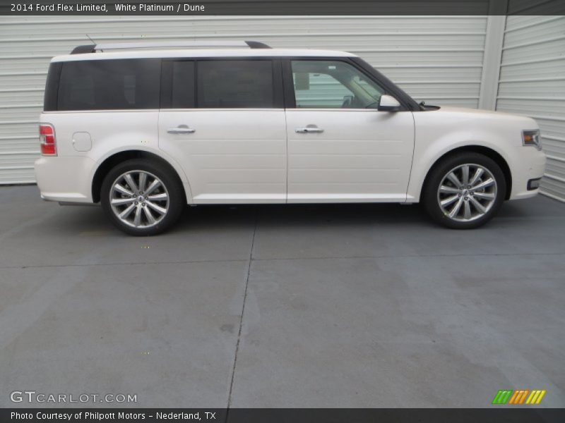 White Platinum / Dune 2014 Ford Flex Limited