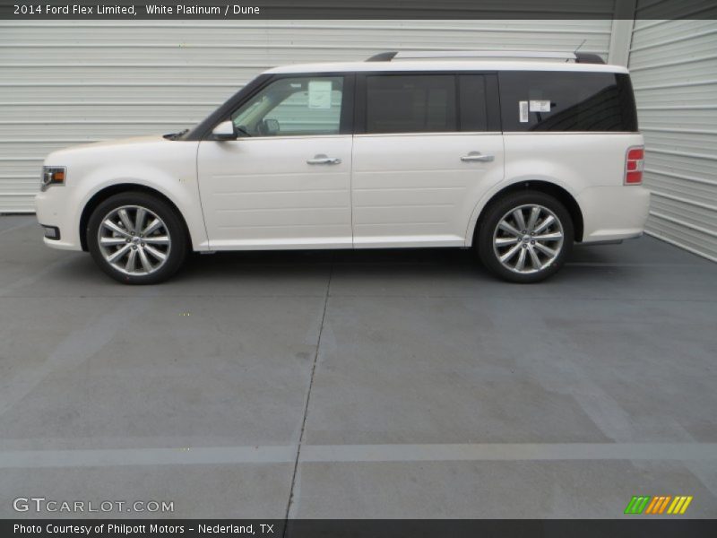 White Platinum / Dune 2014 Ford Flex Limited