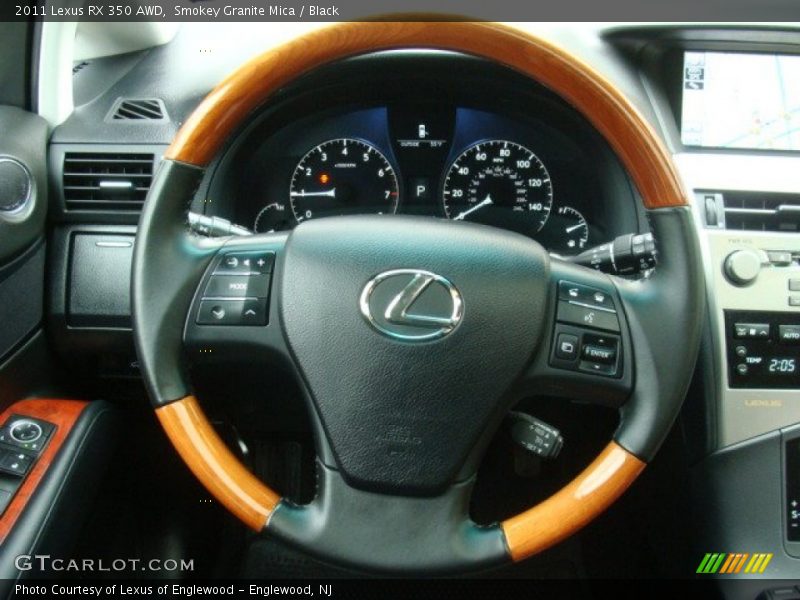 Smokey Granite Mica / Black 2011 Lexus RX 350 AWD