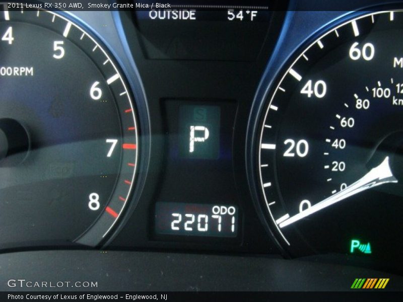 Smokey Granite Mica / Black 2011 Lexus RX 350 AWD