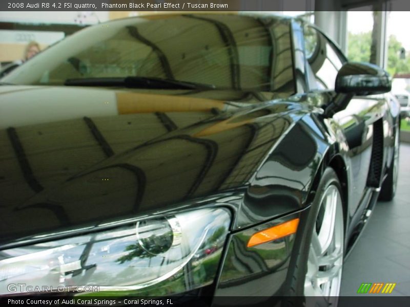Phantom Black Pearl Effect / Tuscan Brown 2008 Audi R8 4.2 FSI quattro