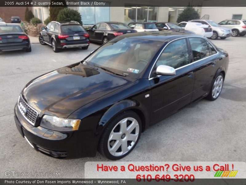 Brilliant Black / Ebony 2005 Audi S4 4.2 quattro Sedan