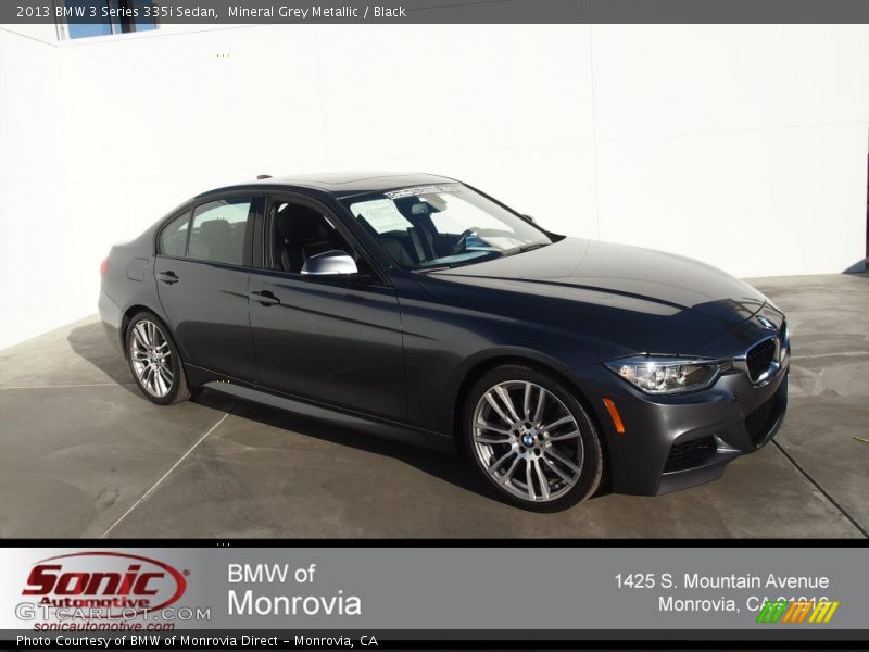 Mineral Grey Metallic / Black 2013 BMW 3 Series 335i Sedan