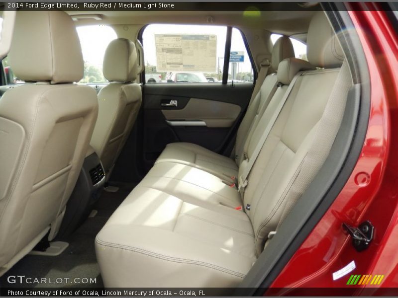 Ruby Red / Medium Light Stone 2014 Ford Edge Limited