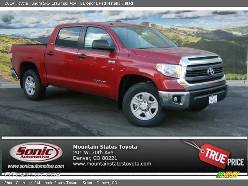 Barcelona Red Metallic / Black 2014 Toyota Tundra SR5 Crewmax 4x4