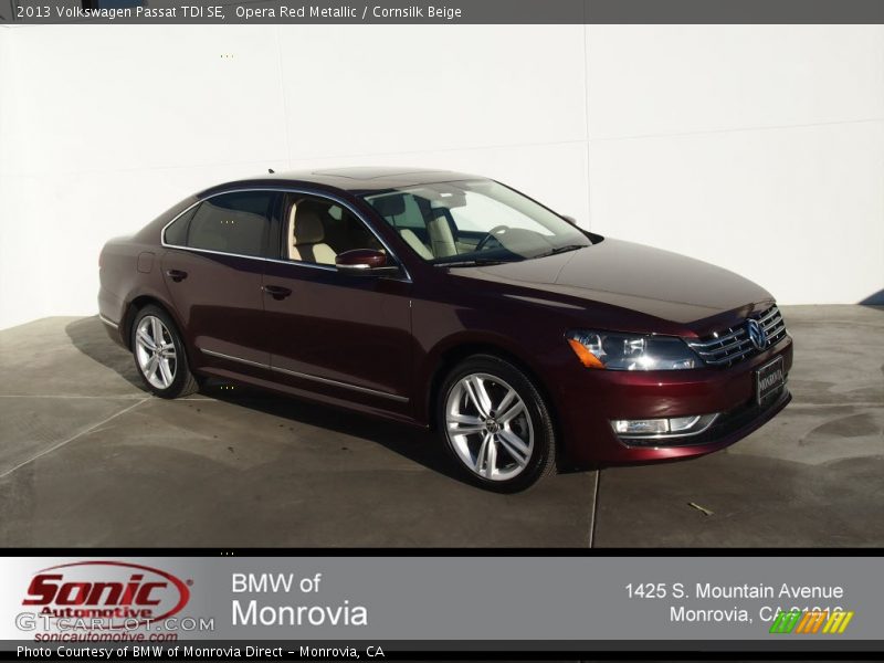 Opera Red Metallic / Cornsilk Beige 2013 Volkswagen Passat TDI SE