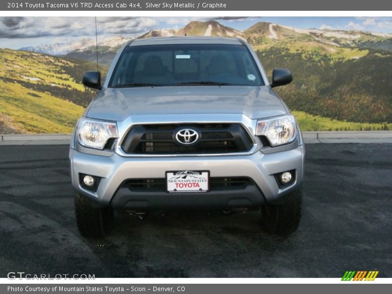 Silver Sky Metallic / Graphite 2014 Toyota Tacoma V6 TRD Access Cab 4x4