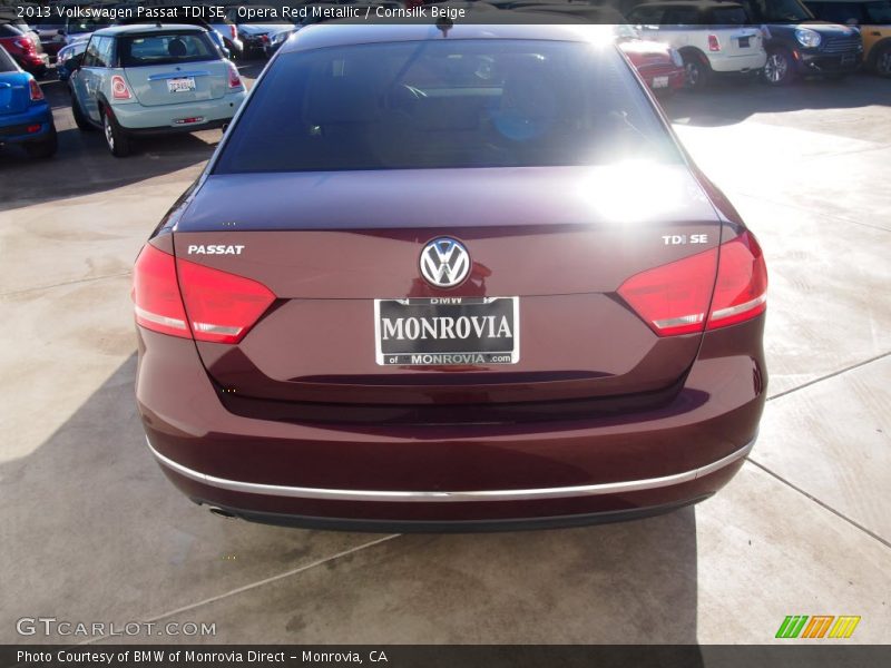 Opera Red Metallic / Cornsilk Beige 2013 Volkswagen Passat TDI SE