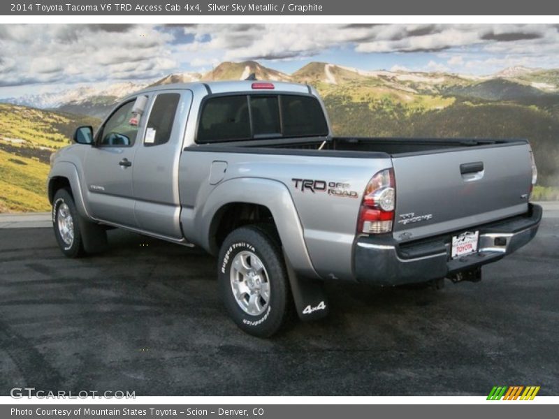 Silver Sky Metallic / Graphite 2014 Toyota Tacoma V6 TRD Access Cab 4x4