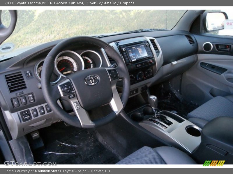 Silver Sky Metallic / Graphite 2014 Toyota Tacoma V6 TRD Access Cab 4x4