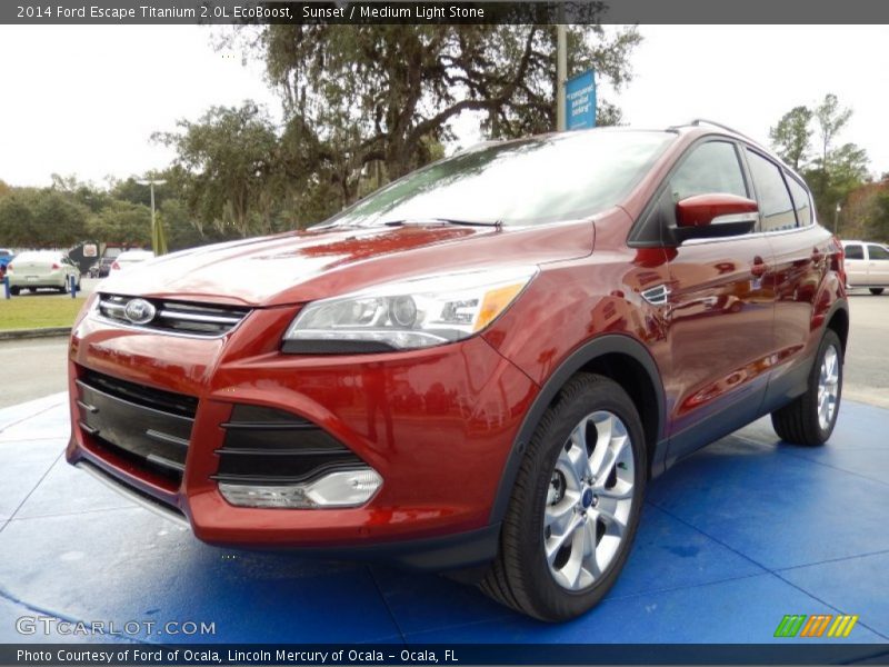 Sunset / Medium Light Stone 2014 Ford Escape Titanium 2.0L EcoBoost