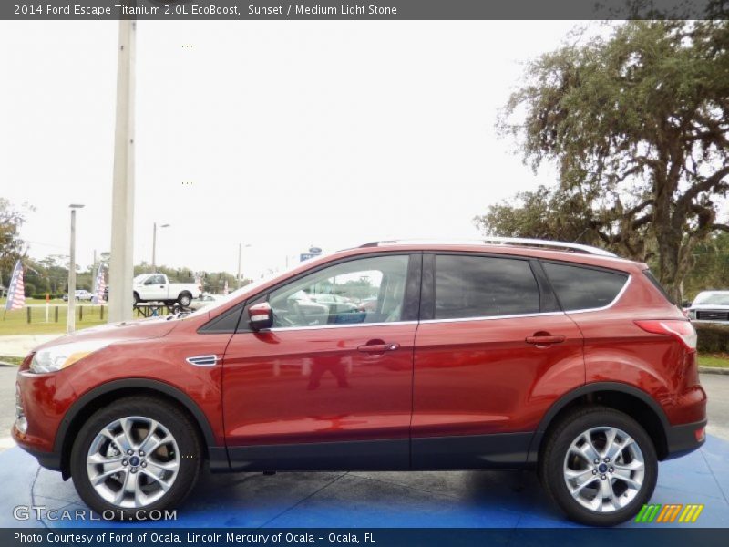 Sunset / Medium Light Stone 2014 Ford Escape Titanium 2.0L EcoBoost