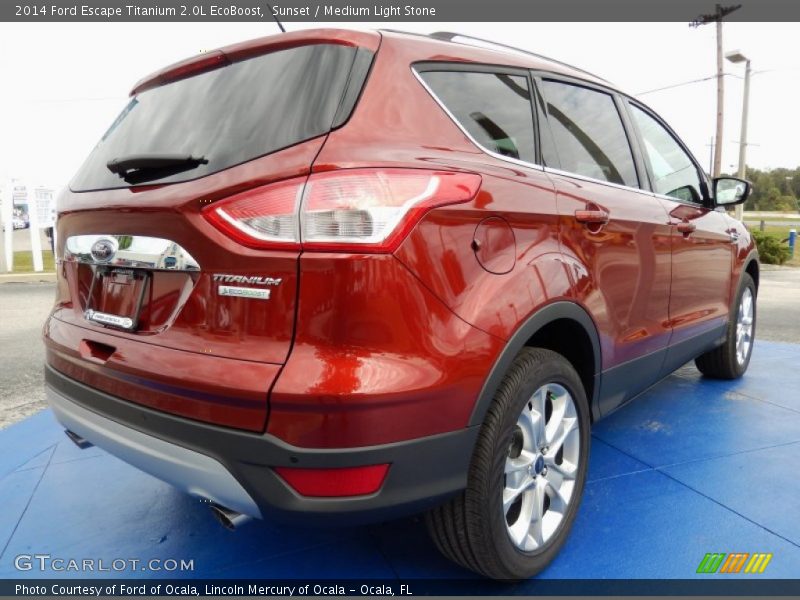 Sunset / Medium Light Stone 2014 Ford Escape Titanium 2.0L EcoBoost