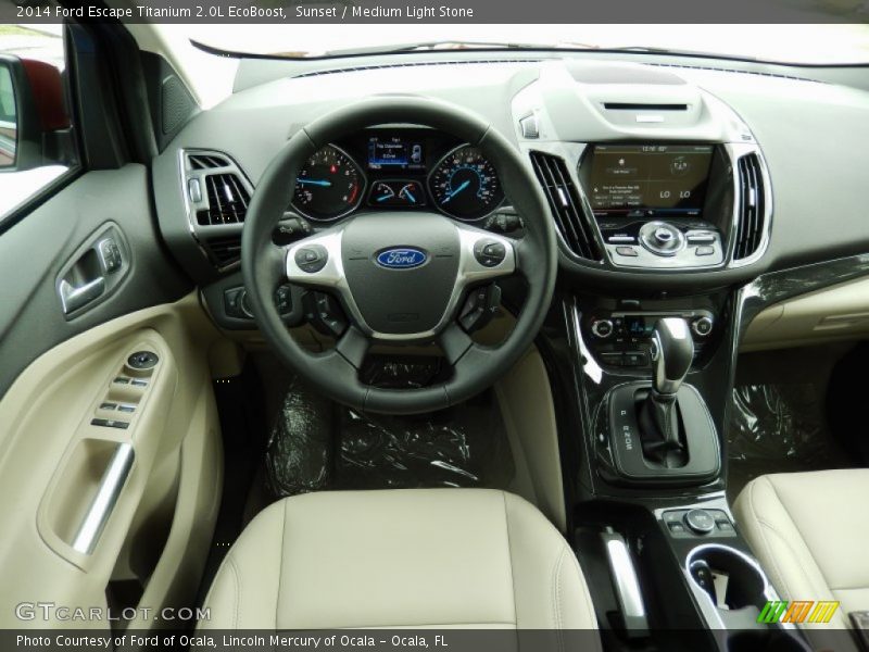 Sunset / Medium Light Stone 2014 Ford Escape Titanium 2.0L EcoBoost