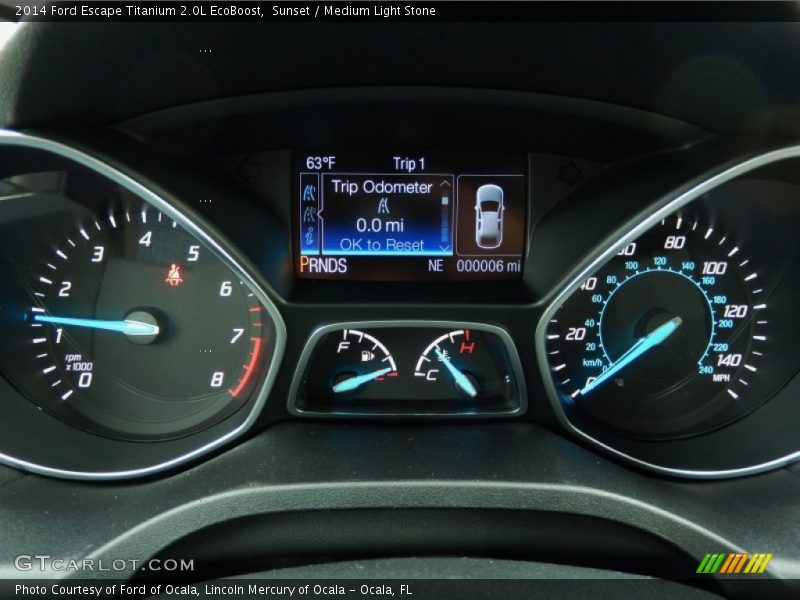 Sunset / Medium Light Stone 2014 Ford Escape Titanium 2.0L EcoBoost