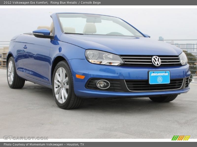Rising Blue Metallic / Cornsilk Beige 2012 Volkswagen Eos Komfort