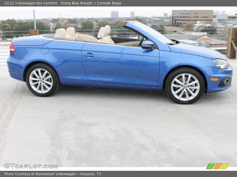 Rising Blue Metallic / Cornsilk Beige 2012 Volkswagen Eos Komfort