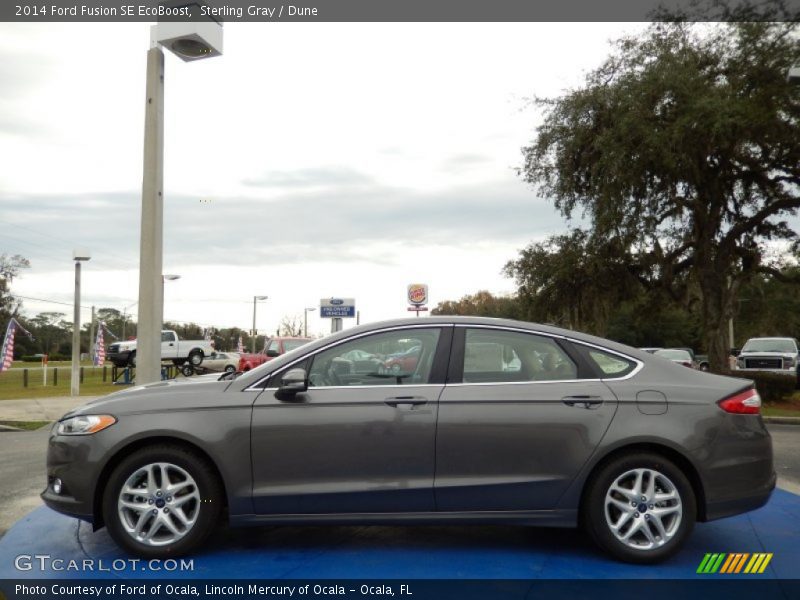 Sterling Gray / Dune 2014 Ford Fusion SE EcoBoost