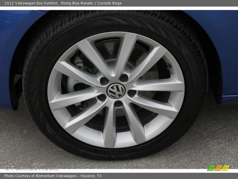 Rising Blue Metallic / Cornsilk Beige 2012 Volkswagen Eos Komfort