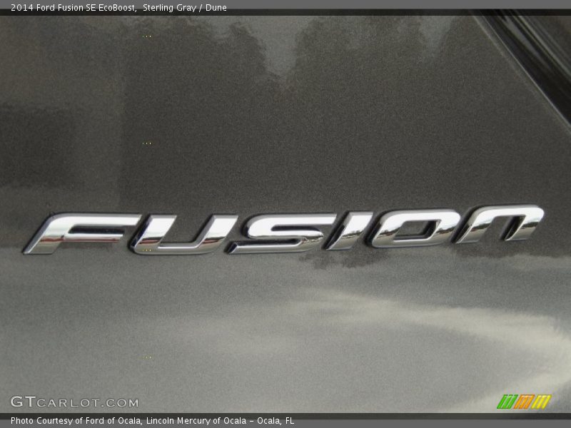 Sterling Gray / Dune 2014 Ford Fusion SE EcoBoost