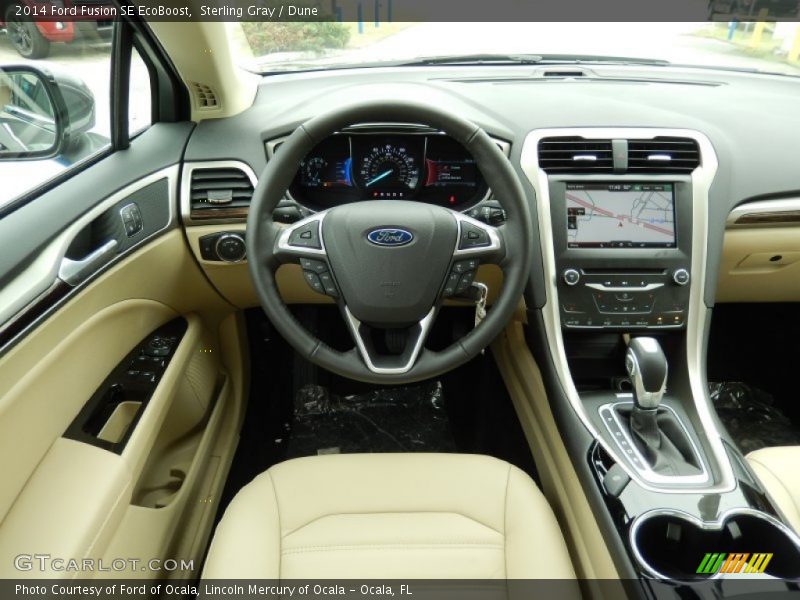 Sterling Gray / Dune 2014 Ford Fusion SE EcoBoost