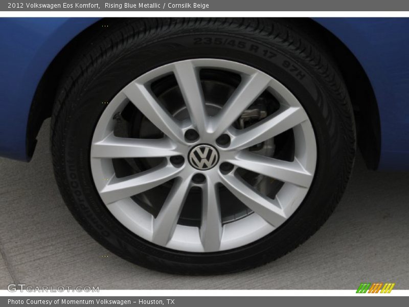 Rising Blue Metallic / Cornsilk Beige 2012 Volkswagen Eos Komfort