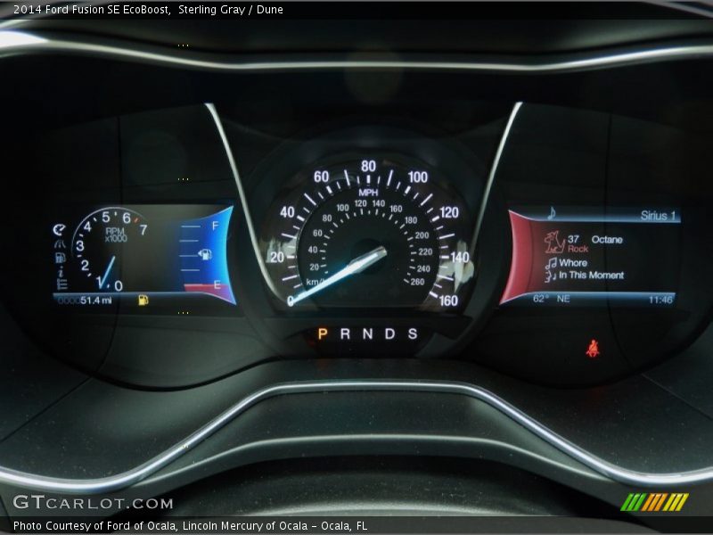 Sterling Gray / Dune 2014 Ford Fusion SE EcoBoost