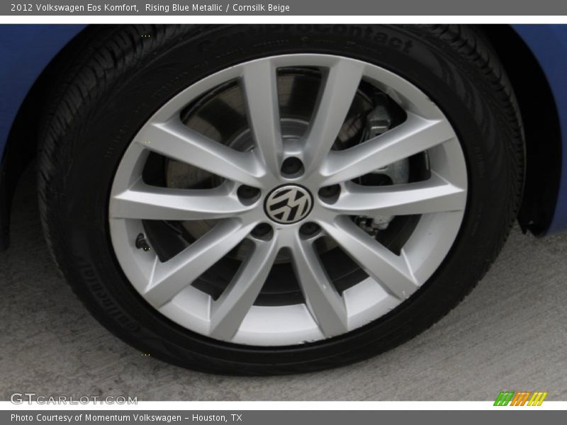 Rising Blue Metallic / Cornsilk Beige 2012 Volkswagen Eos Komfort