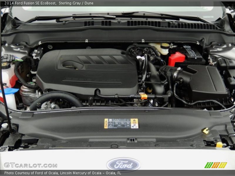 Sterling Gray / Dune 2014 Ford Fusion SE EcoBoost
